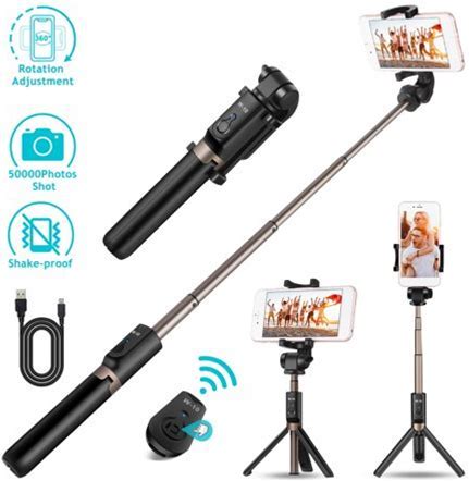 KUSKY 3-in-1 Selfie Stick Tripod