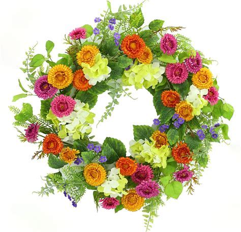 Orange and Yellow Hydrangea Wreath