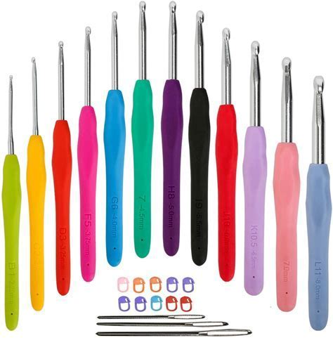 Looen 37pcs Aluminum Interchangeable Crochet Hooks Set